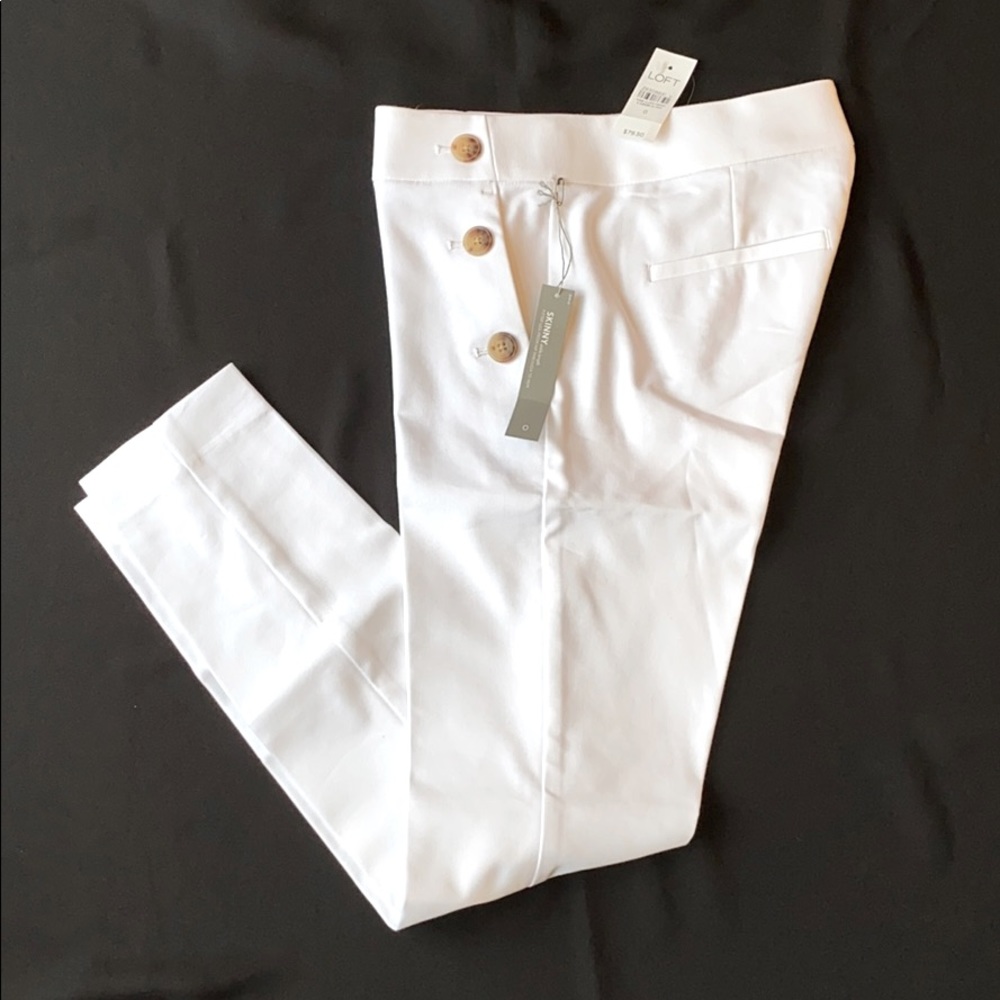 White LOFT Skinny Pants